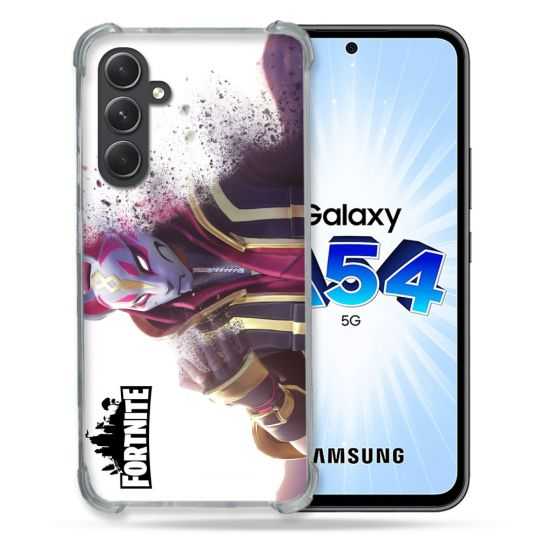 Coque Renforcée En Verre Trempé Pour Samsung Galaxy A54 5G Fortnite Blanc