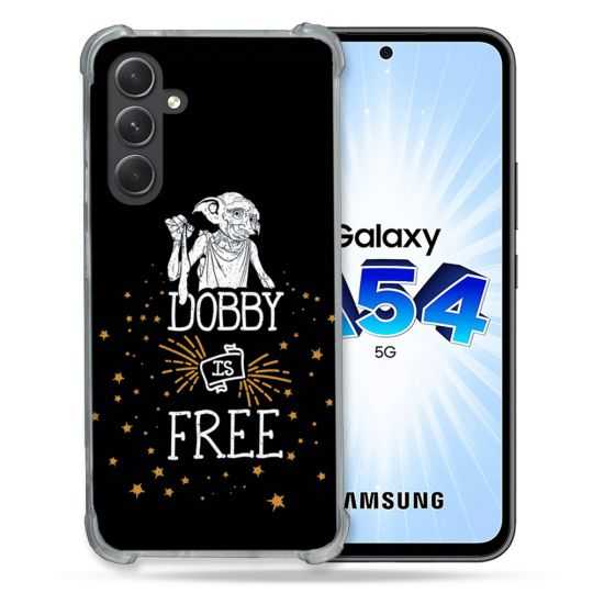 Coque Renforcée En Verre Trempé Pour Samsung Galaxy A54 5G Harry Potter Dobby Free Noir