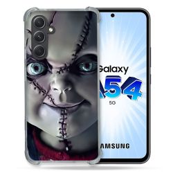 Coque Renforcée En Verre Trempé Pour Samsung Galaxy A54 5G Horreur Chucky Cicatrice