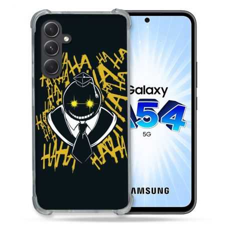 Coque Renforcée En Verre Trempé Pour Samsung Galaxy A54 5G Manga Assassination Classroom Kuro Noir