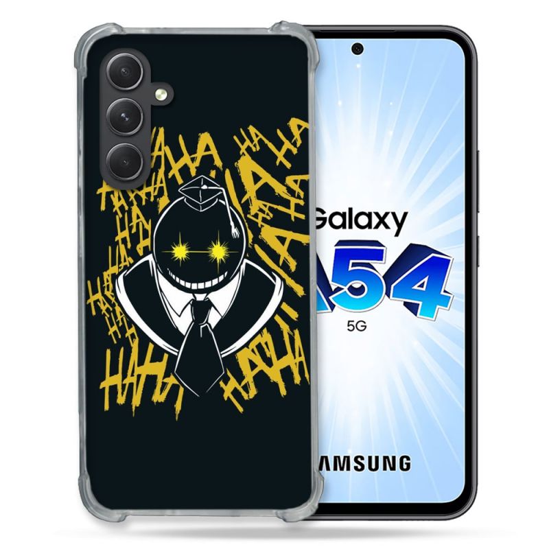 Coque Renforcée En Verre Trempé Pour Samsung Galaxy A54 5G Manga Assassination Classroom Kuro Noir