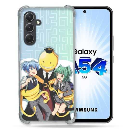 Coque Renforcée En Verre Trempé Pour Samsung Galaxy A54 5G Manga Assassination Classroom Kuro Trio