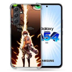 Coque Renforcée En Verre Trempé Pour Samsung Galaxy A54 5G Manga Attaque Titans Eren Eclair