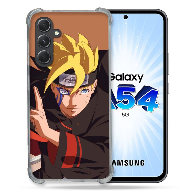 Coque Renforcée En Verre Trempé Pour Samsung Galaxy A54 5G Manga Boruto Signe
