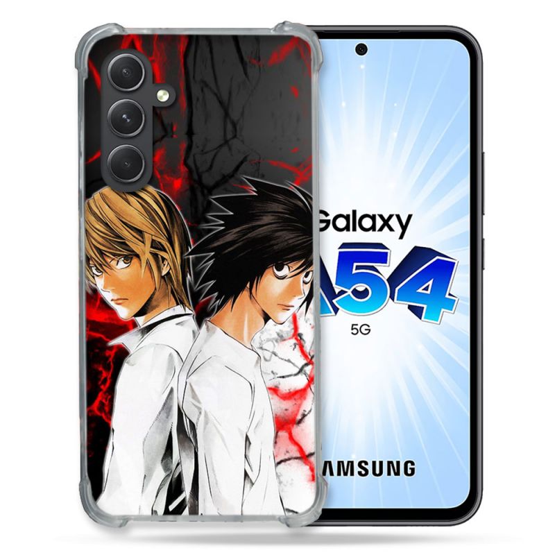 Coque Renforcée En Verre Trempé Pour Samsung Galaxy A54 5G Manga Death Note Duo