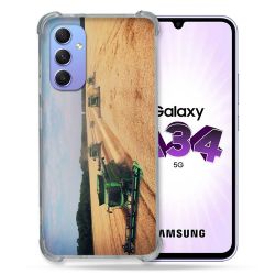 Coque Renforcée En Verre Trempé Pour Samsung Galaxy A34 5G Agriculture Moissonneuse