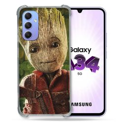 Coque Renforcée En Verre Trempé Pour Samsung Galaxy A34 5G Groot Vert