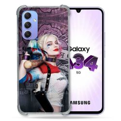 Coque Renforcée En Verre Trempé Pour Samsung Galaxy A34 5G Harley Quinn Batte