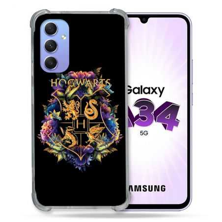 Coque Renforcée En Verre Trempé Pour Samsung Galaxy A34 5G Harry Potter Hogwarts