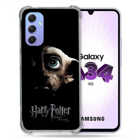 Coque Renforcée En Verre Trempé Pour Samsung Galaxy A34 5G Harry Potter Hollows Dobby