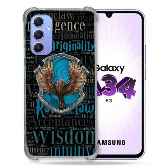 Coque Renforcée En Verre Trempé Pour Samsung Galaxy A34 5G Harry Potter Serdaigle