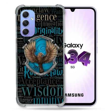 Coque Renforcée En Verre Trempé Pour Samsung Galaxy A34 5G Harry Potter Serdaigle