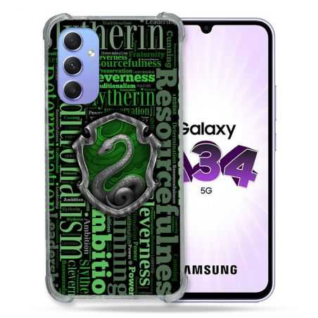 Coque Renforcée En Verre Trempé Pour Samsung Galaxy A34 5G Harry Potter Serpentar