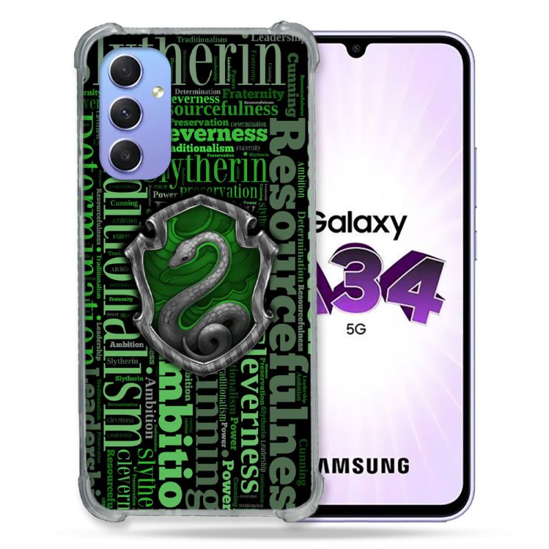 Coque Renforcée En Verre Trempé Pour Samsung Galaxy A34 5G Harry Potter Serpentar