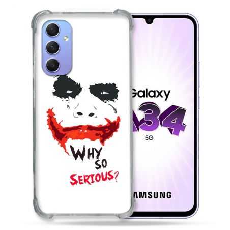 Coque Renforcée En Verre Trempé Pour Samsung Galaxy A34 5G Joker Blanc