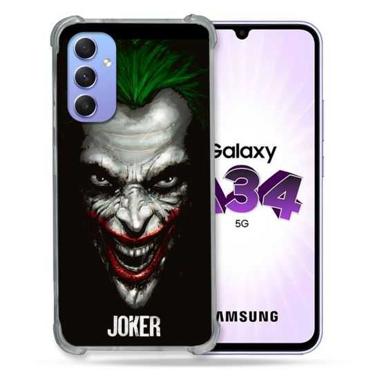 Coque Renforcée En Verre Trempé Pour Samsung Galaxy A34 5G Joker Noir