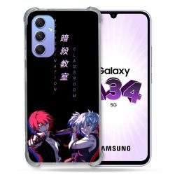 Coque Renforcée En Verre Trempé Pour Samsung Galaxy A34 5G Manga Assassination Classroom Duo