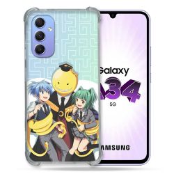 Coque Renforcée En Verre Trempé Pour Samsung Galaxy A34 5G Manga Assassination Classroom Kuro Trio