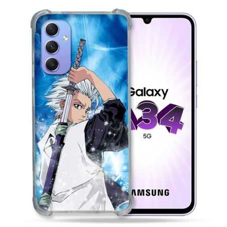 Coque Renforcée En Verre Trempé Pour Samsung Galaxy A34 5G Manga Bleach Hitsugaya