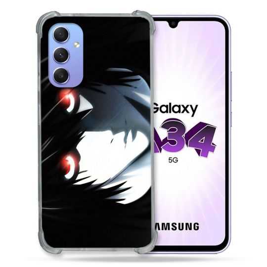 Coque Renforcée En Verre Trempé Pour Samsung Galaxy A34 5G Manga Death Note L