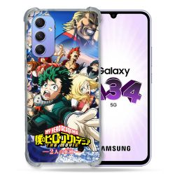 Coque Renforcée En Verre Trempé Pour Samsung Galaxy A34 5G Manga My Hero Academia Affiche