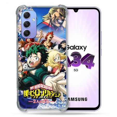 Coque Renforcée En Verre Trempé Pour Samsung Galaxy A34 5G Manga My Hero Academia Affiche