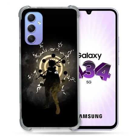 Coque Renforcée En Verre Trempé Pour Samsung Galaxy A34 5G Manga Naruto Sage
