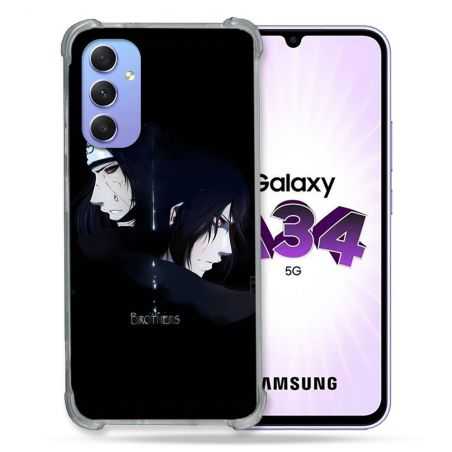 Coque Renforcée En Verre Trempé Pour Samsung Galaxy A34 5G Manga Naruto Sasuke Itachi