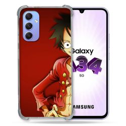 Coque Renforcée En Verre Trempé Pour Samsung Galaxy A34 5G Manga One Piece Luffy
