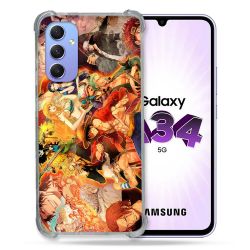 Coque Renforcée En Verre Trempé Pour Samsung Galaxy A34 5G Manga One Piece Nakama