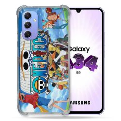 Coque Renforcée En Verre Trempé Pour Samsung Galaxy A34 5G Manga One Piece Sunny