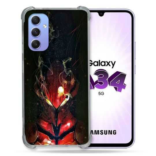 Coque Renforcée En Verre Trempé Pour Samsung Galaxy A34 5G Manga Solo Leveling Igris