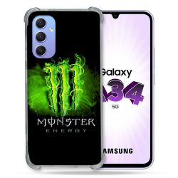 Coque Renforcée En Verre Trempé Pour Samsung Galaxy A34 5G Monster Energy Vert