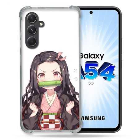 Coque Renforcée En Verre Trempé Pour Samsung Galaxy A54 5G Manga Demon Slayer Nezuko