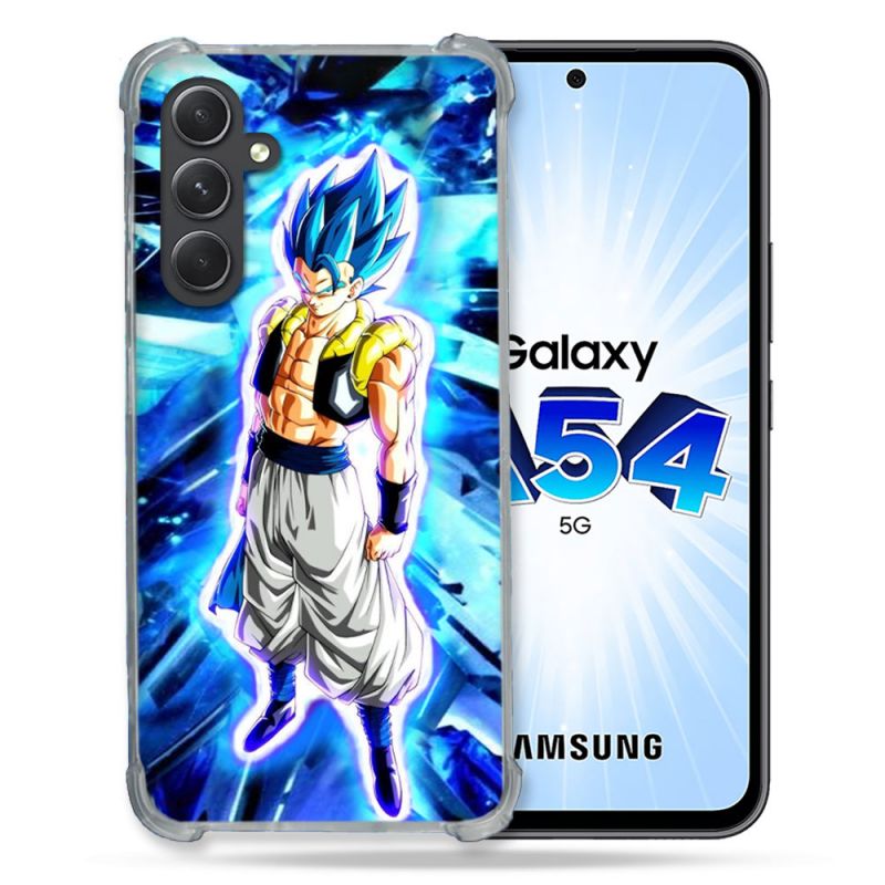 Coque Renforcée En Verre Trempé Pour Samsung Galaxy A54 5G Manga Dragon Ball Gogeta Lumiere