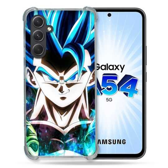 Coque Renforcée En Verre Trempé Pour Samsung Galaxy A54 5G Manga Dragon Ball Gogeta Visage