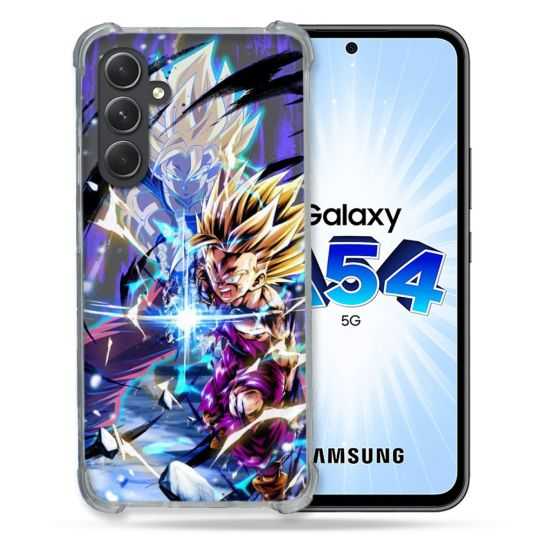 Coque Renforcée En Verre Trempé Pour Samsung Galaxy A54 5G Manga Dragon Ball Sangohan Duo