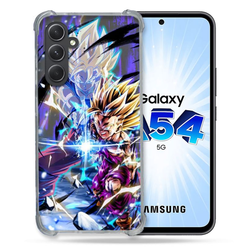 Coque Renforcée En Verre Trempé Pour Samsung Galaxy A54 5G Manga Dragon Ball Sangohan Duo