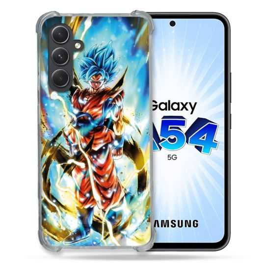 Coque Renforcée En Verre Trempé Pour Samsung Galaxy A54 5G Manga Dragon Ball Sangoku Blanc
