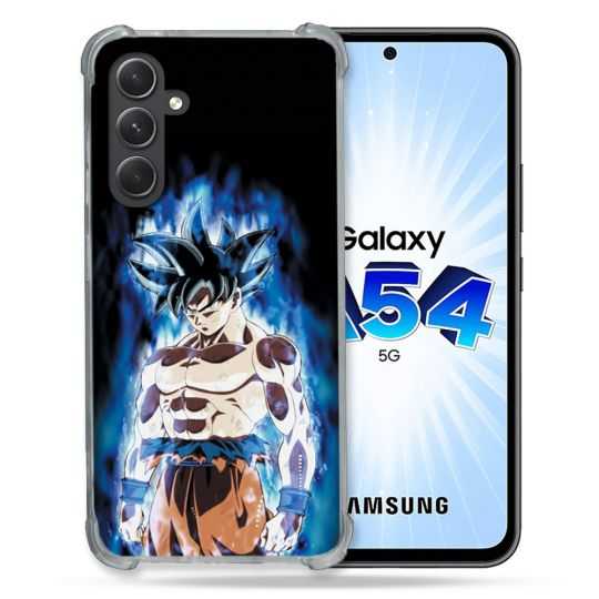 Coque Renforcée En Verre Trempé Pour Samsung Galaxy A54 5G Manga Dragon Ball Sangoku Noir