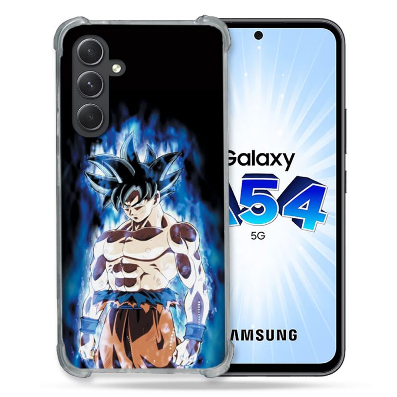 Coque Renforcée En Verre Trempé Pour Samsung Galaxy A54 5G Manga Dragon Ball Sangoku Noir