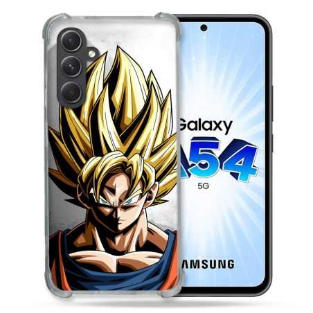 Coque Renforcée En Verre Trempé Pour Samsung Galaxy A54 5G Manga Dragon Ball Sangoku Portrait