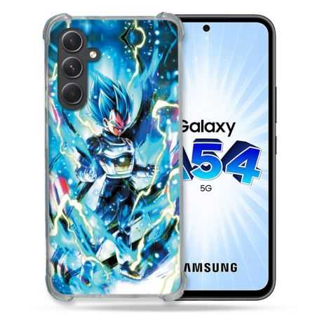 Coque Renforcée En Verre Trempé Pour Samsung Galaxy A54 5G Manga Dragon Ball Vegeta Bleu