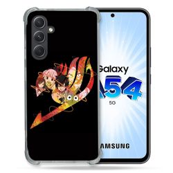 Coque Renforcée En Verre Trempé Pour Samsung Galaxy A54 5G Manga Fairy Tail Logo Noir