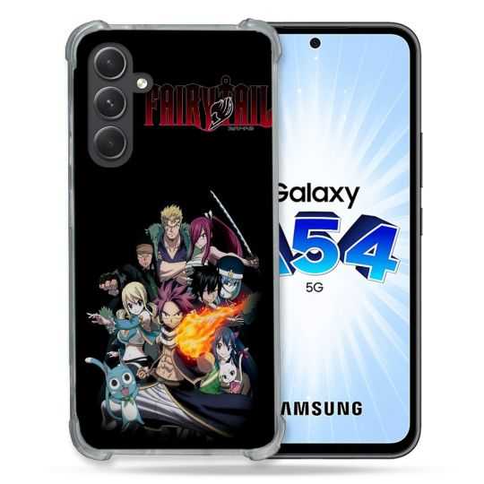 Coque Renforcée En Verre Trempé Pour Samsung Galaxy A54 5G Manga Fairy Tail Logo Team