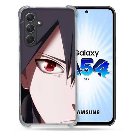 Coque Renforcée En Verre Trempé Pour Samsung Galaxy A54 5G Manga Naruto Sasuke visage
