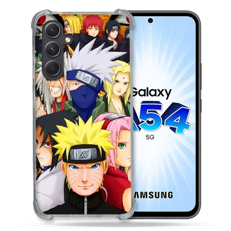 Coque Renforcée En Verre Trempé Pour Samsung Galaxy A54 5G Manga Naruto Team