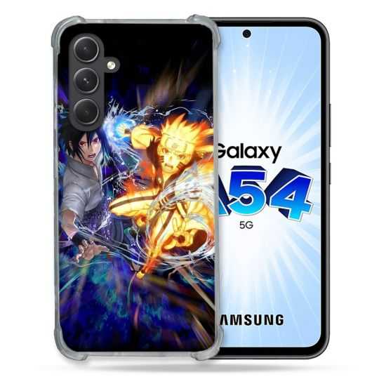 Coque Renforcée En Verre Trempé Pour Samsung Galaxy A54 5G Manga Naruto VS