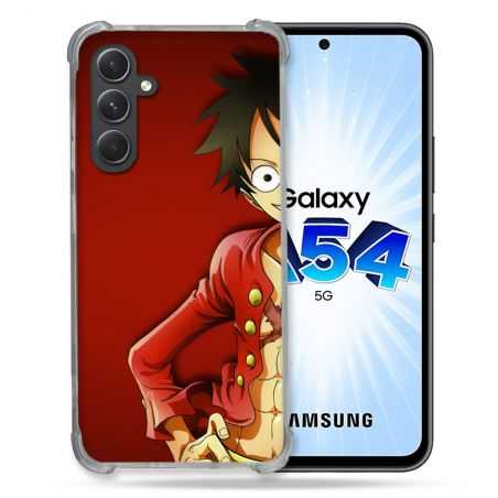 Coque Renforcée En Verre Trempé Pour Samsung Galaxy A54 5G Manga One Piece Luffy