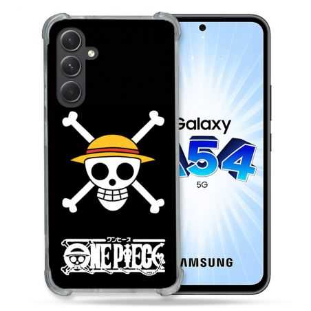 Coque Renforcée En Verre Trempé Pour Samsung Galaxy A54 5G Manga One Piece Tete de Mort